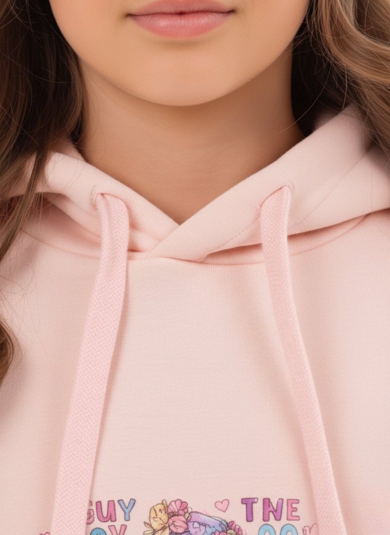 Cloud Fashion سويت شيرت بناتي بطبعة دمية – هودي أطفال قطني دافئ للخريف والشتاء - Image 4